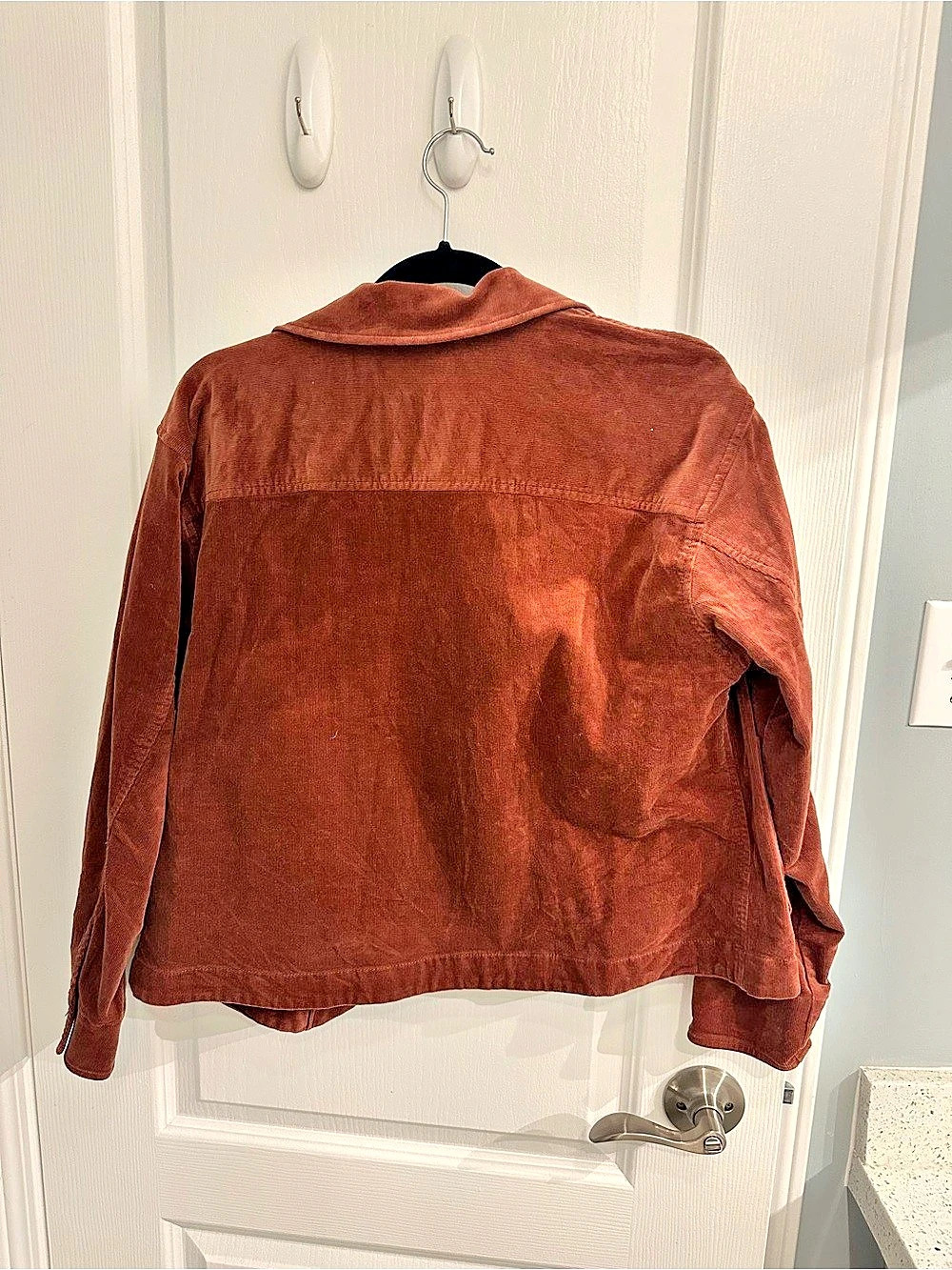 Brown Button-Front Jacket Like New - Picture 2 of 2